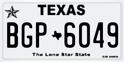TX license plate BGP6049