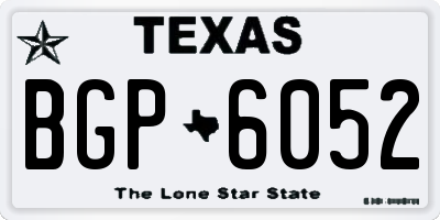 TX license plate BGP6052