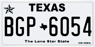 TX license plate BGP6054