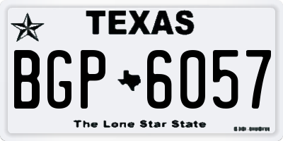 TX license plate BGP6057