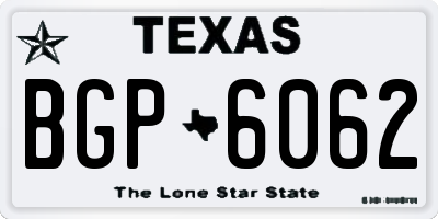 TX license plate BGP6062
