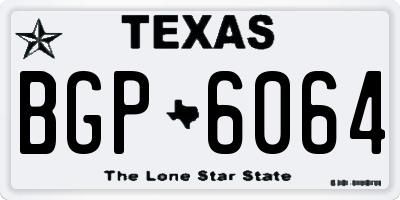 TX license plate BGP6064