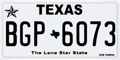 TX license plate BGP6073