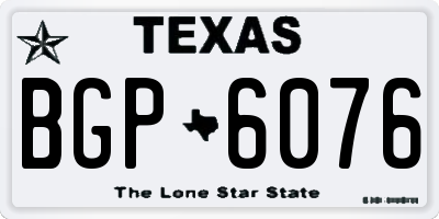 TX license plate BGP6076