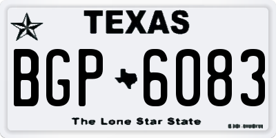 TX license plate BGP6083