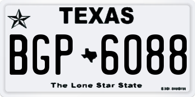 TX license plate BGP6088
