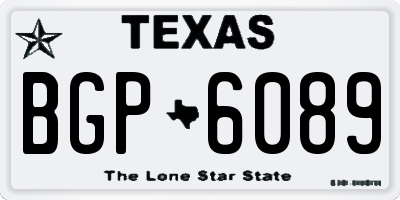 TX license plate BGP6089