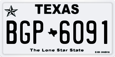 TX license plate BGP6091