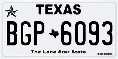 TX license plate BGP6093