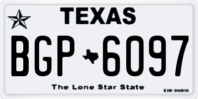TX license plate BGP6097
