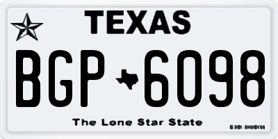 TX license plate BGP6098