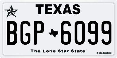 TX license plate BGP6099
