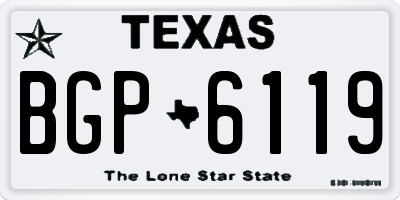 TX license plate BGP6119