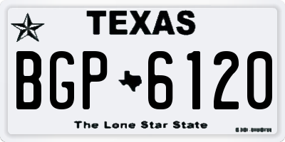 TX license plate BGP6120