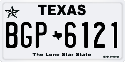 TX license plate BGP6121
