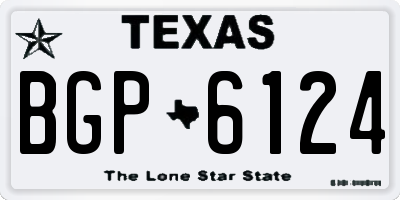 TX license plate BGP6124