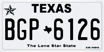 TX license plate BGP6126