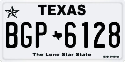 TX license plate BGP6128