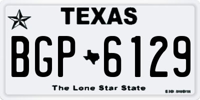 TX license plate BGP6129