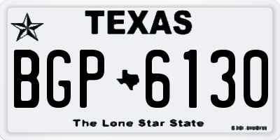 TX license plate BGP6130