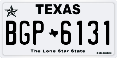 TX license plate BGP6131