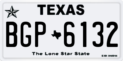 TX license plate BGP6132