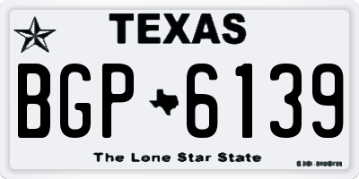 TX license plate BGP6139