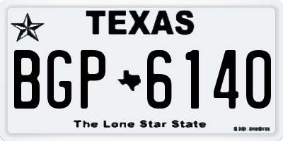 TX license plate BGP6140
