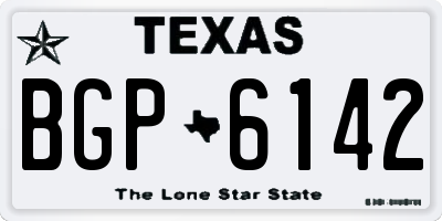 TX license plate BGP6142