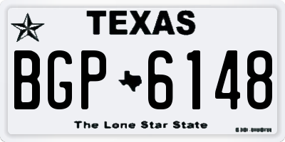 TX license plate BGP6148