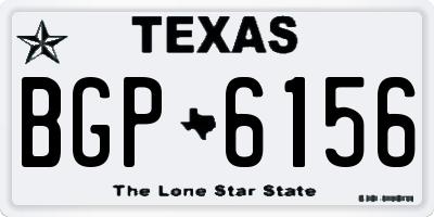 TX license plate BGP6156
