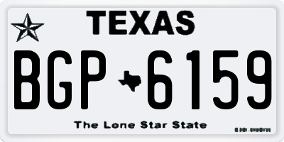 TX license plate BGP6159