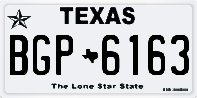 TX license plate BGP6163