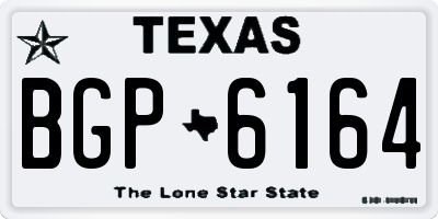 TX license plate BGP6164