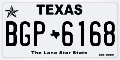 TX license plate BGP6168