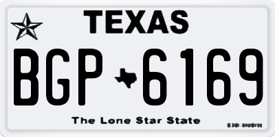 TX license plate BGP6169