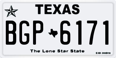 TX license plate BGP6171