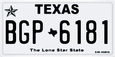 TX license plate BGP6181