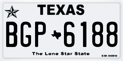 TX license plate BGP6188
