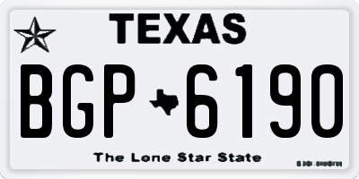TX license plate BGP6190