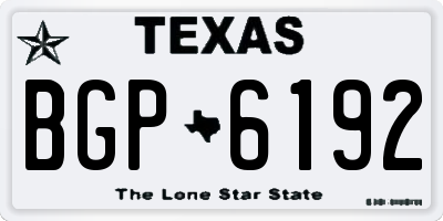 TX license plate BGP6192