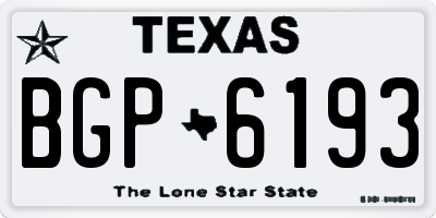 TX license plate BGP6193