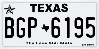 TX license plate BGP6195