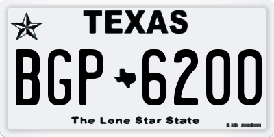 TX license plate BGP6200
