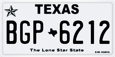 TX license plate BGP6212
