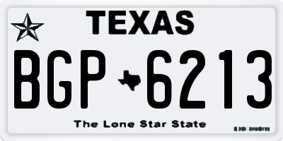 TX license plate BGP6213