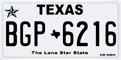 TX license plate BGP6216