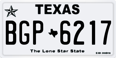 TX license plate BGP6217