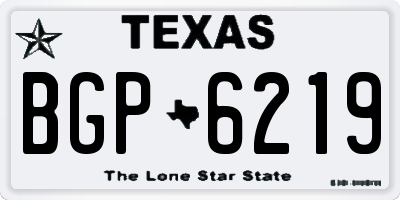 TX license plate BGP6219
