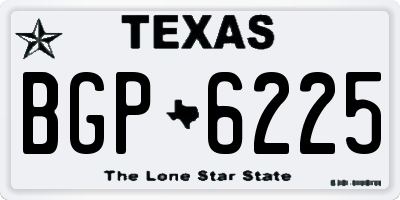 TX license plate BGP6225